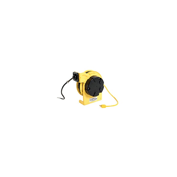 Woodhead Cord Reel, NEMA 5-15P, 12 AWG, Yellow Reel Color, 35 ft Length, 4 Outlets 997-3000 - main